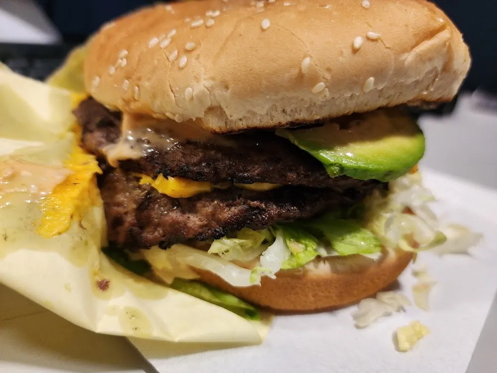 Double Cheeseburger with Avocado